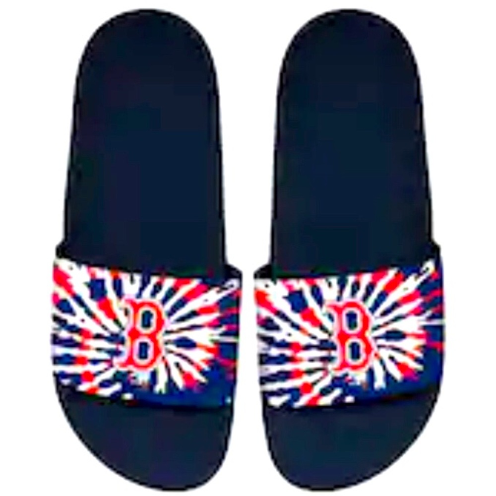 NEW Boston Red Sox Slides Team Tie Dye Motto Slide Sandals